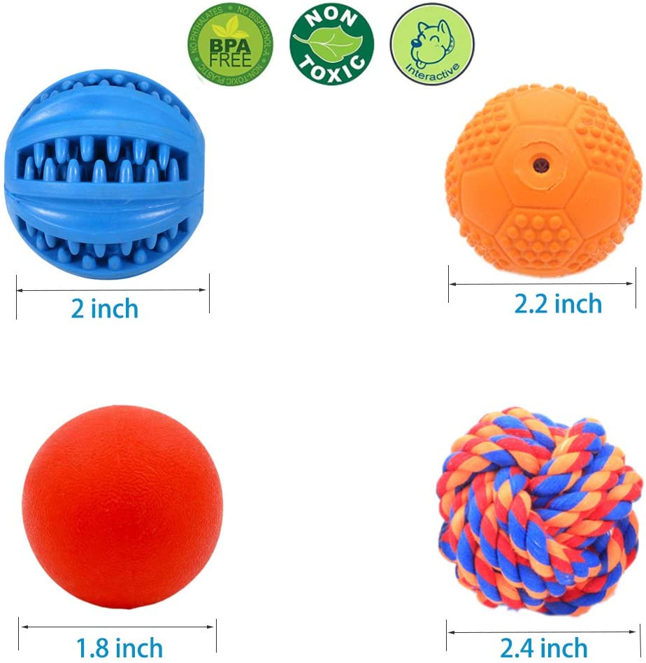 4 Pack Puppy Balls, Puppy Teething Ballrable