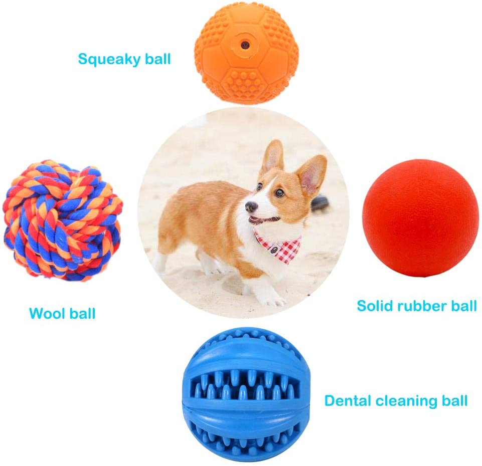 4 Pack Puppy Balls, Puppy Teething Ballrable