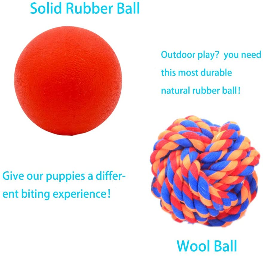 4 Pack Puppy Balls, Puppy Teething Ballrable