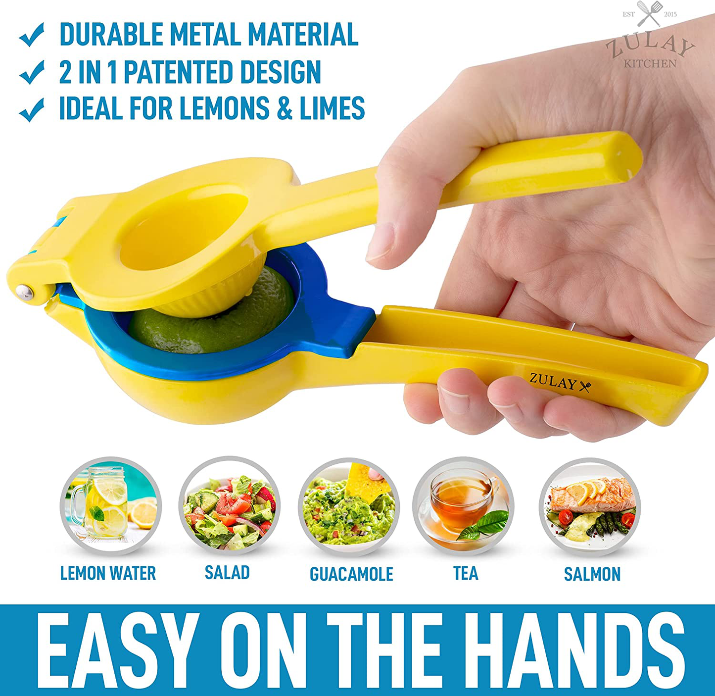 Zulay Premium Quality Metal Lemon Lime Squeezer